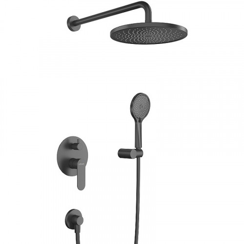 Душевая система Cezares Stylus STYLUS-DSET-NOP Черная матовая нержавеющая сталь встраиваемый