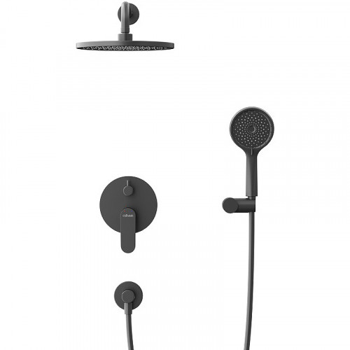 Душевая система Cezares Stylus STYLUS-DSET-NOP Черная матовая нержавеющая сталь встраиваемый