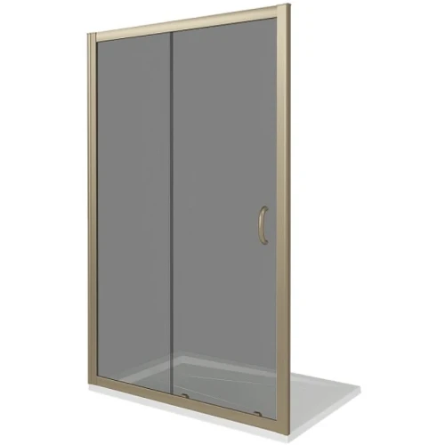 Душевая дверь Good Door Jazze 110 WTW-110-C-G профиль Золото стекло прозрачное