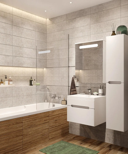 Зеркальный шкаф DIWO Коломна 60 KOL.Z.60/P/W с подсветкой Белый