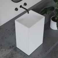Раковина Abber Stein 50 AS2503-H Белая матовая искусственный камень (литьевой мрамор) напольный
