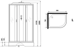 Душевая кабина Niagara Classic 90х70 L NG-33974-14LG с гидромассажем