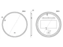Зеркало Uni-Flow Mirror 80 M-201 с подсветкой с сенсорным выключателем и подогревом