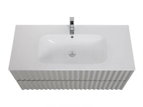 Тумба под раковину Art&Max Elegant 100 AM-ELEGANT-1000-2C-SO-GCM-LED подвесная цвет Светло-серый матовый