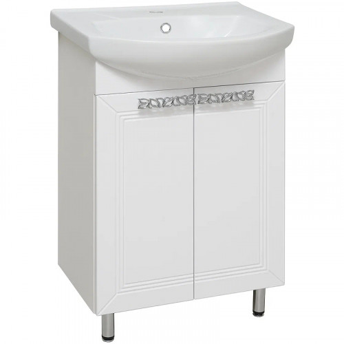 Тумба под раковину Runo Монро 55 00-00000457 Белая МДФ / ЛДСП