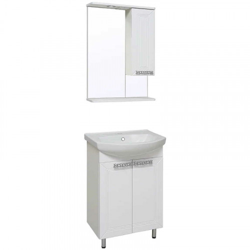 Тумба под раковину Runo Монро 55 00-00000457 Белая МДФ / ЛДСП