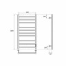 Электрический полотенцесушитель Point Аврора PN10850W П10 500x1000 диммер справа Белый