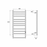 Электрический полотенцесушитель Point Аврора PN10850W П10 500x1000 диммер справа Белый