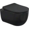 Комплект унитаза Berges Ventas Black с инсталляцией Novum 043324 Черный с сиденьем Микролифт и Черной Soft touch клавишей смыва фарфор подвесной