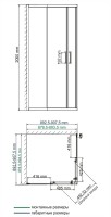 Душевой уголок WasserKRAFT Dill 90x90 61S03 профиль Черный матовый стекло прозрачное
