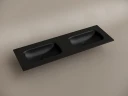 Раковина Ceramicanova Grace 140 CN7022MBwx двойная Черная матовая