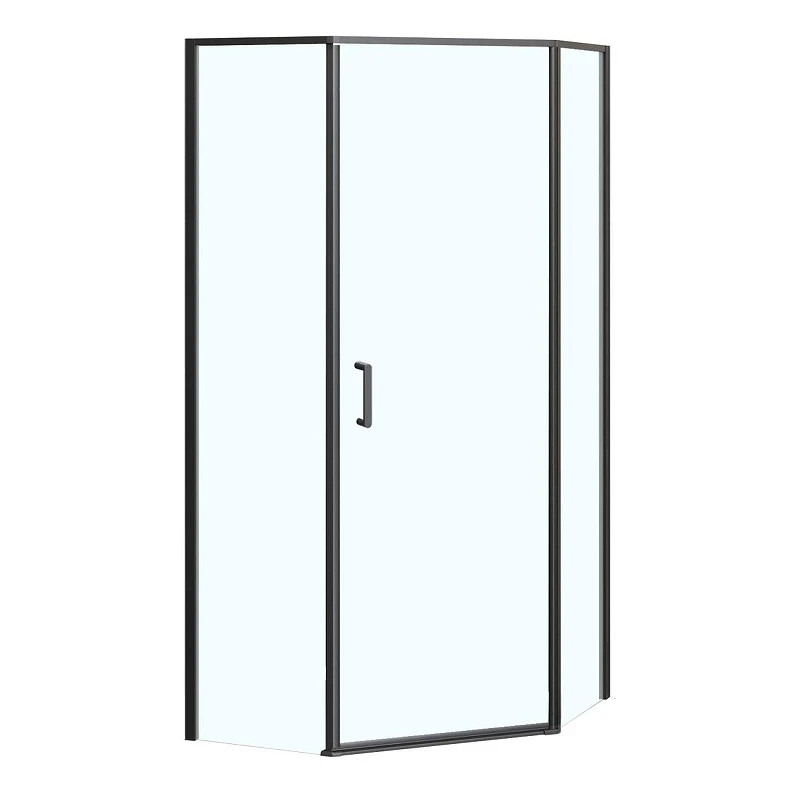 Душевой уголок Azario Sakura 100х100 AZ-21C-100-MB-CL профиль Черный матовый стекло прозрачное