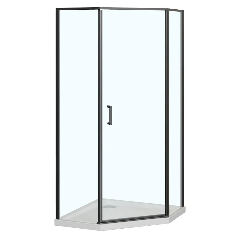 Душевой уголок Azario Sakura 100х100 AZ-21C-100-MB-CL профиль Черный матовый стекло прозрачное