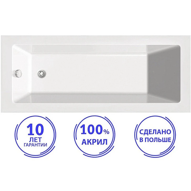 Акриловая ванна C-Bath Semela 180x80 CBQ014002 без гидромассажа