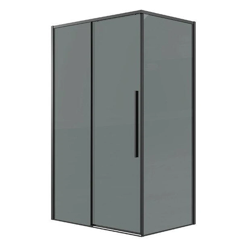 Душевой уголок Grossman Galaxy 110x100 120.K33.01.1110.21.10 профиль Черный матовый стекло тонированное