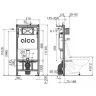 Инсталляция Alcaplast AM101/1120-4:1 RU M578-0001 для унитаза с Черной матовой клавишей смыва пластик