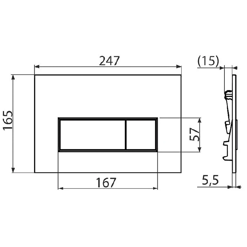 Инсталляция Alcaplast AM101/1120-4:1 RU M578-0001 для унитаза с Черной матовой клавишей смыва пластик
