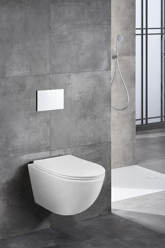 Комплект унитаза с инсталляцией Azario AZ-100-100F+AZ-0093UQ3 цвет Белый с сиденьем Микролифт