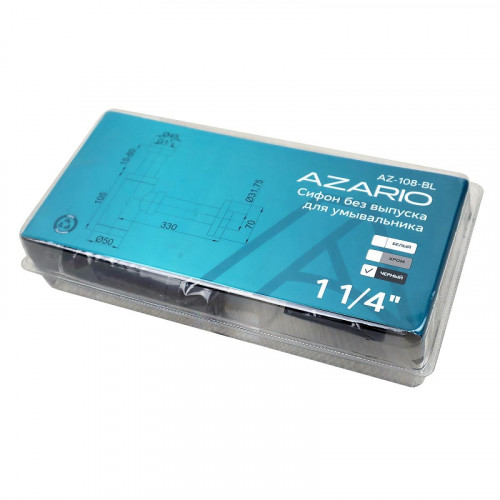 Сифон для раковины Azario AZ-108-BL цвет Черный
