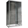 Душевой уголок Abber Schwarzer Diamant 140x75 AG30140H-S75-S75 профиль Хром стекло прозрачное