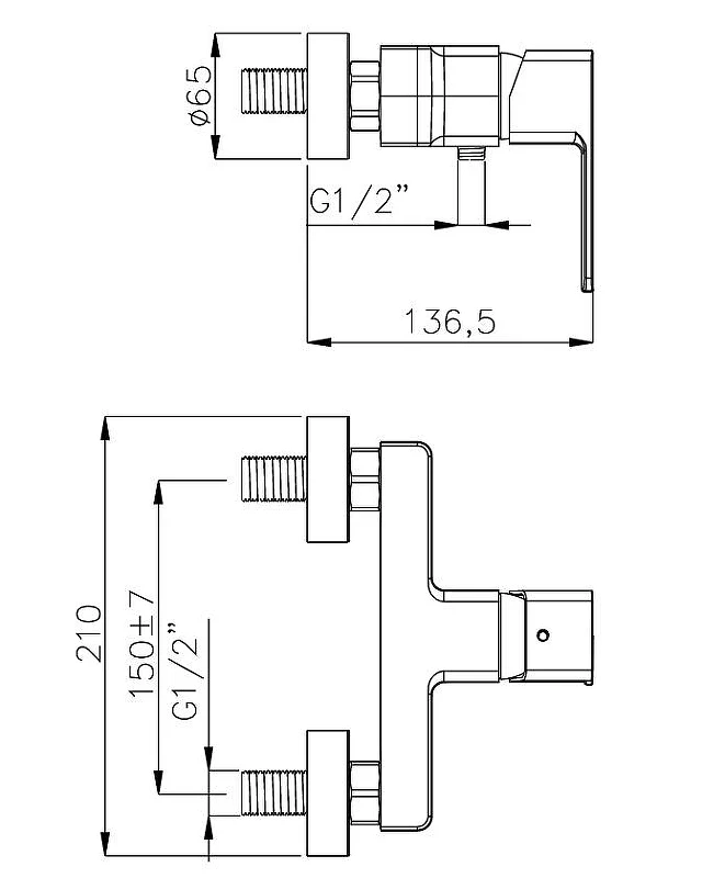 Смеситель для душа Azario Cadeo AZ-15940601 цвет Хром