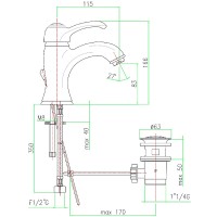 Смеситель для раковины Webert Aurora AU830102015 Хром