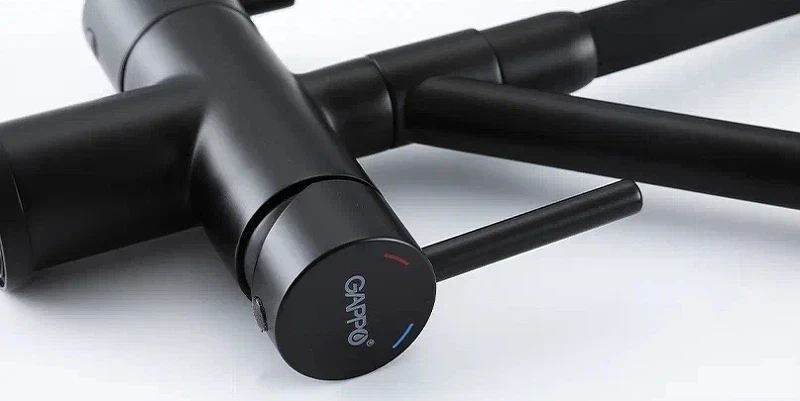 Смеситель для кухни Gappo G4398-86 Черный матовый латунь