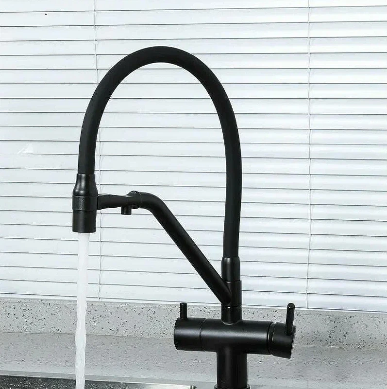 Смеситель для кухни Gappo G4398-86 Черный матовый латунь