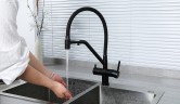 Смеситель для кухни Gappo G4398-86 Черный матовый латунь