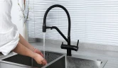 Смеситель для кухни Gappo G4398-86 Черный матовый латунь