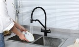 Смеситель для кухни Gappo G4398-86 Черный матовый латунь
