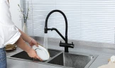 Смеситель для кухни Gappo G4398-86 Черный матовый латунь