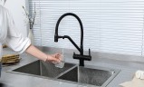 Смеситель для кухни Gappo G4398-86 Черный матовый латунь