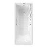 Чугунная ванна Vinsent Veron Devon 170x70 VDV1707045H/VH0012NI-AS цвет Белый с квадратными ручками никель и антискользящим покрытием