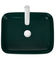 Раковина-чаша WeltWasser Elbach M2195 WG 50 10000005602 Белая Зеленая фаянс накладная