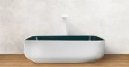 Раковина-чаша WeltWasser Elbach M2195 WG 50 10000005602 Белая Зеленая фаянс накладная