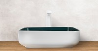 Раковина-чаша WeltWasser Elbach M2195 WG 50 10000005602 Белая Зеленая фаянс накладная