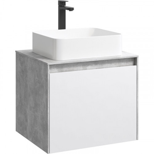 Корпус тумбы под раковину Aqwella 5 Stars Mobi 60 MOB0106BS подвесной Бетон светлый МДФ / ЛДСП