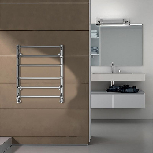 Водяной полотенцесушитель Azario Ferrara 500x600 П6 AZ09156 нижнее/диагональное подключение, G 1/2 Хром