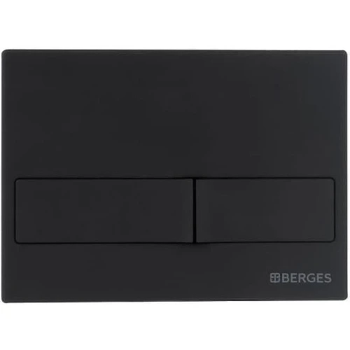 Комплект унитаза с инсталляцией Berges Novum Rimless 043246 с сиденьем Микролифт и Черной клавишей смыва