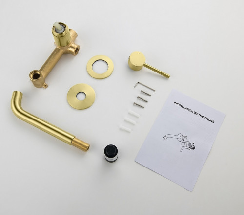 Смеситель для раковины Timo Saona 2372/17SM Золото матовое латунь встраиваемый