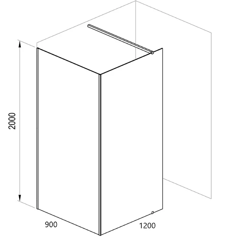 Душевая перегородка Ravak ST Walk-In Corner 120х90 GW1CG7300Z1 профиль Черный стекло Transparent