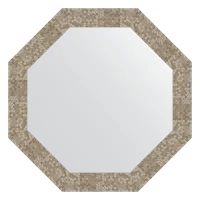 Зеркало Evoform Octagon 67х67 BY 7313 в багетной раме - Соты титан 70