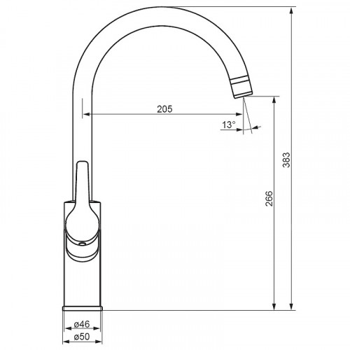 Смеситель для кухни Damixa Eclipse 310721400 Никель латунь