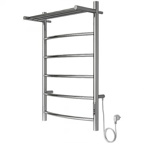 Электрический полотенцесушитель Azario Verona 500x800 П8 AZ04858P с полкой, диммер справа Хром