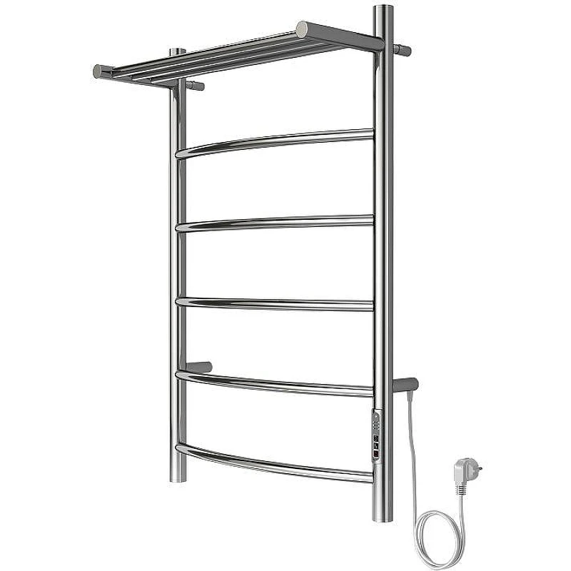 Электрический полотенцесушитель Azario Verona 500x800 П8 AZ04858P с полкой, диммер справа Хром