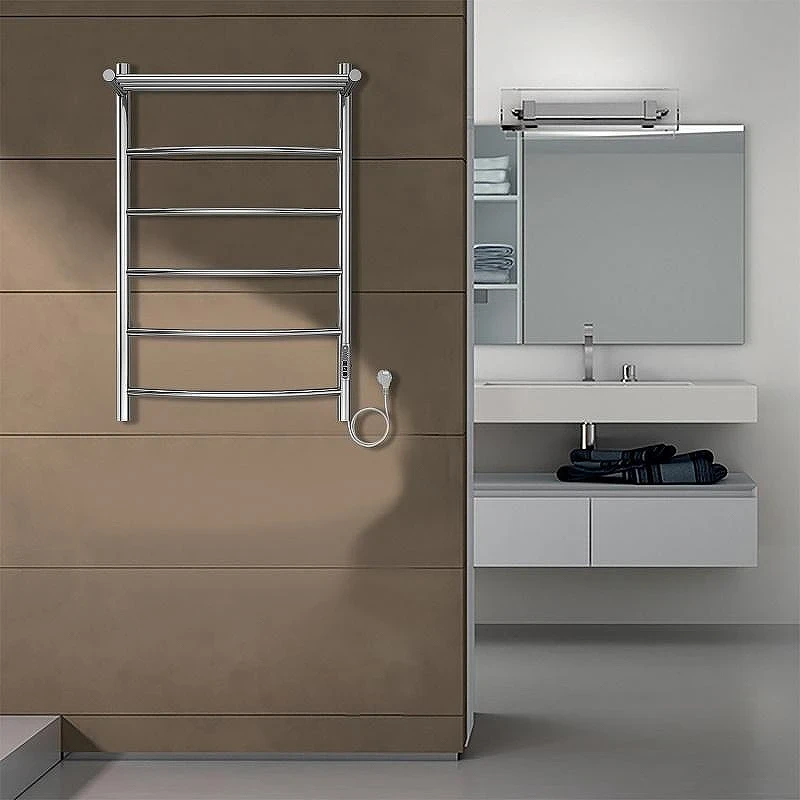 Электрический полотенцесушитель Azario Verona 500x800 П8 AZ04858P с полкой, диммер справа Хром