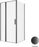 Душевой уголок Allen Brau Priority 100x90 3.31030.BBA+3.31045.BBA цвет профиля Черный браш стекло прозрачное
