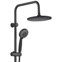 Душевая система Aquanet Passion R AF300-70-R-B 261836 Черная матовая нержавеющая сталь на стену