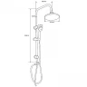 Душевая система Aquanet Passion R AF300-70-R-B 261836 Черная матовая нержавеющая сталь на стену